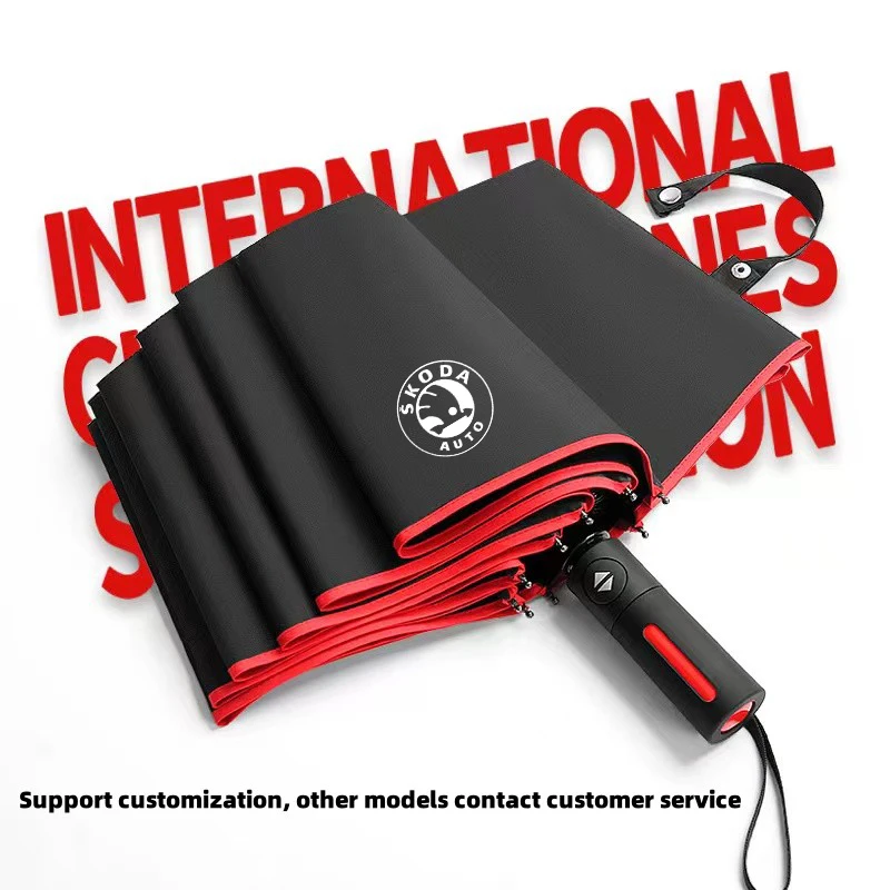 

Auto Automatic Folding Windproof Sunshade Umbrella For Skoda Octavia Superb Rapid Kodiaq Karoq Fabia Kamiq Roomster Citigo