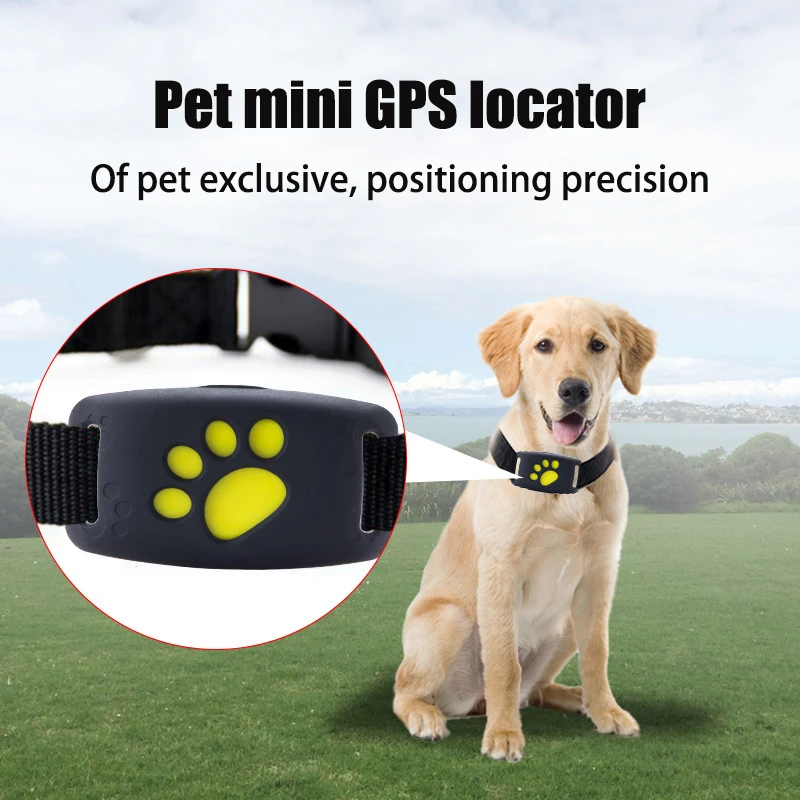 

Мини GPS-трекер для собак и кошек, устройство для поиска домашних животных, GSM/GPRS, беспроводной Определитель местоположения, водонепроницаемый ошейник с сигнализацией, Gps