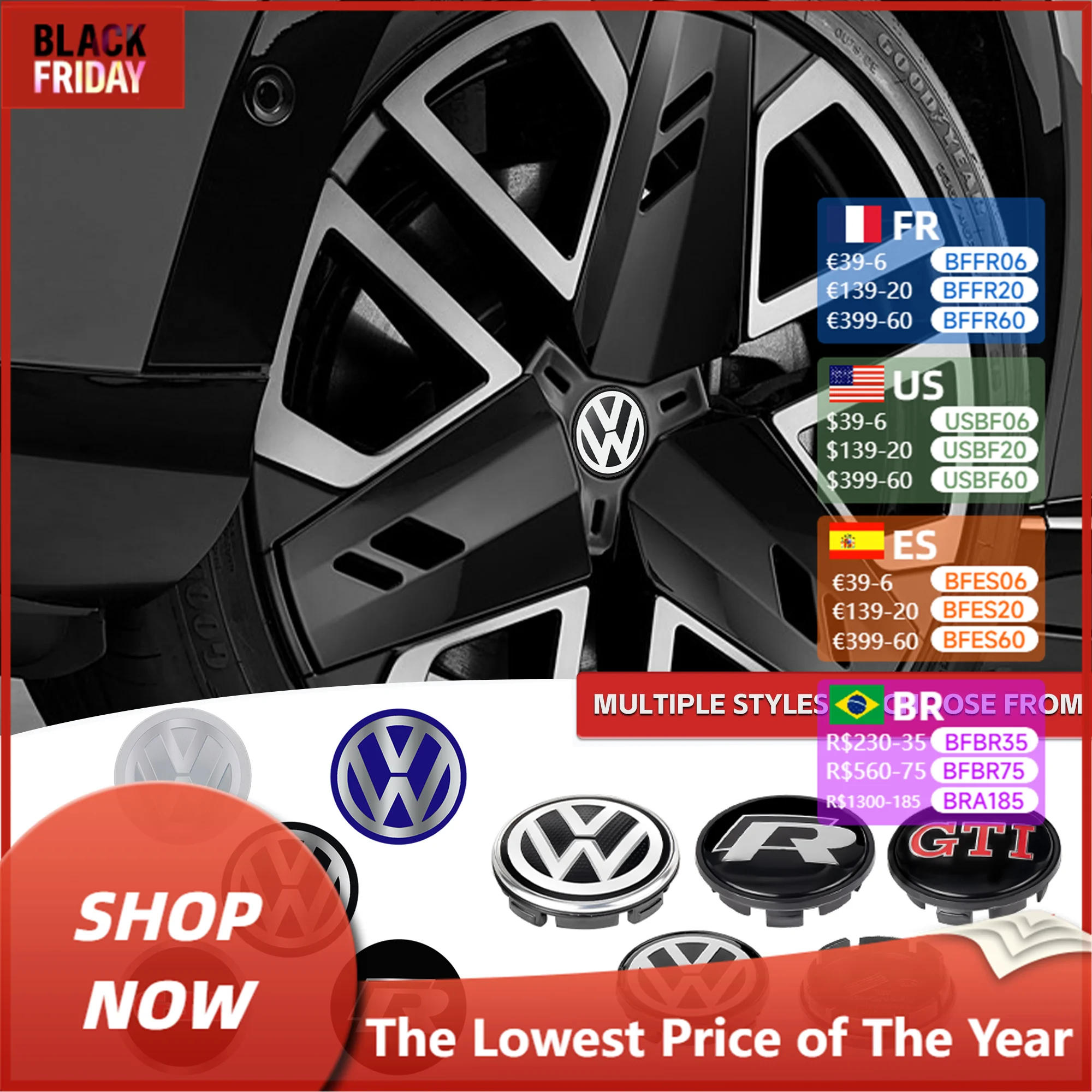 4 шт. наклейки на колеса для Volkswagen Passat b6 Golf 5 7 Santana Polo Rline Magotan Центральная втулка