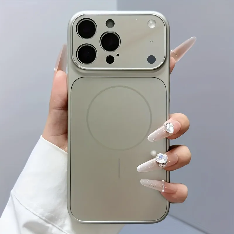 Фото Модные чехлы для телефонов из матового стекла Magsafe Nano для iPhone 17, 16, 15, 14, 13 Pro Max, 17 Pro, магнитный чехол для беспроводной зарядки, чехол на 13 айфон, чехол на айфон 15 про макс №2