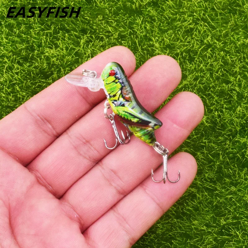 

1pcs Insect Bionic Fishing Lure 45mm 3.5g Grasshopper Minnow Hard Baits Squid Wobbler Swimbaits Bass Carp Pike Fishing Tackle
