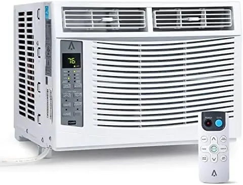 

Smart Window Air Conditioner, 6000 BTU Air Conditioner Window Unit Remote/App Control and Dehumidify Function, Quiet Operation,