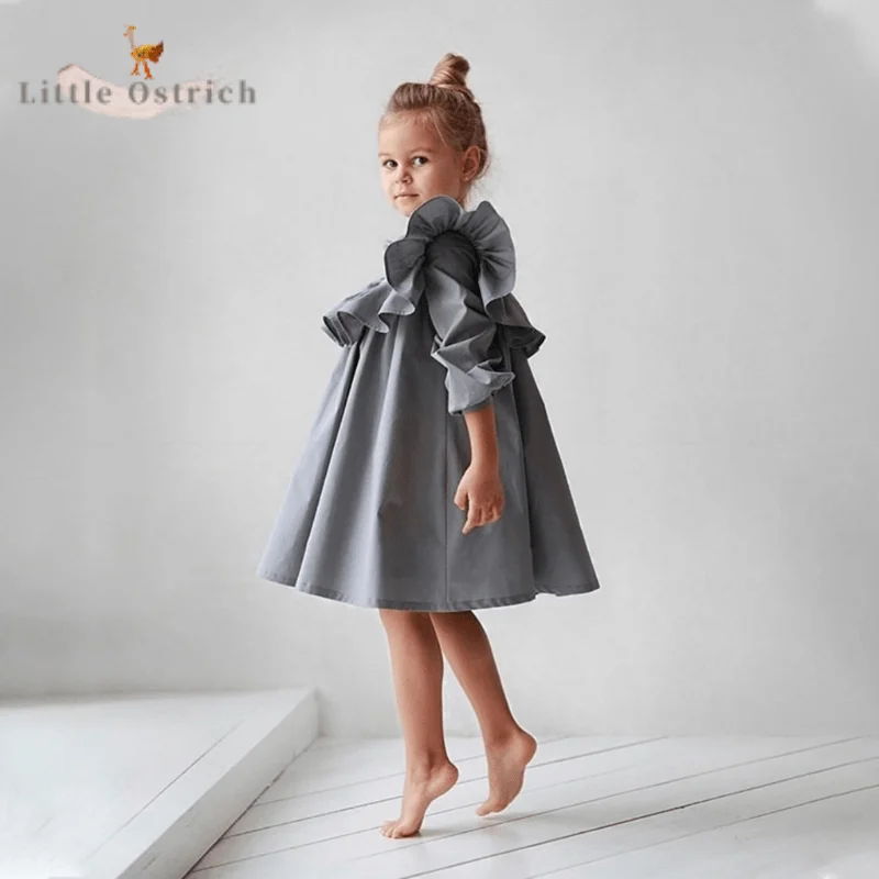 

Baby Girl Cotton Ruffle Princess Dress Long Sleeve Summer Spring Autumn Infant Toddler Girl Vestido Baby Clothes 2-10Y