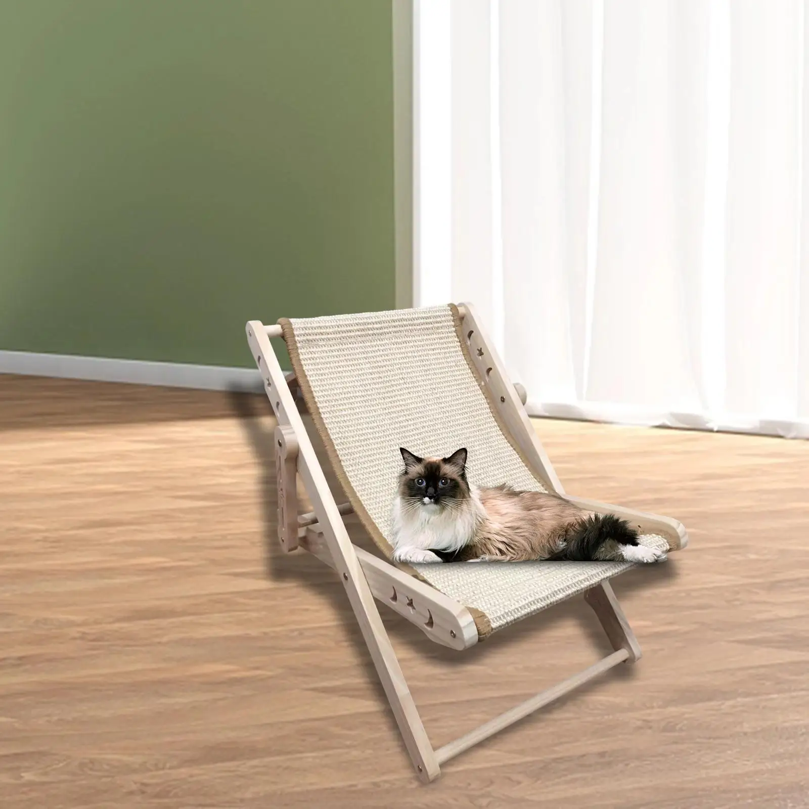 Cat Lounge Chair Resting Comfortable Sleeping Modern Floor Standing Pet Cot for Rabbit Bunny Small Animal Indoor Cats Small Dogs