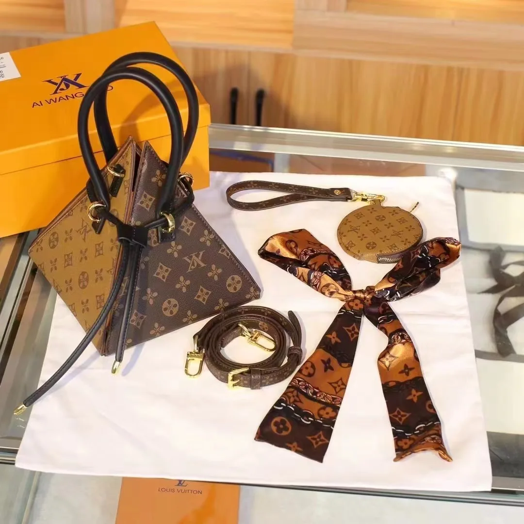 Сумка через плечо AIWANGJIAO новая сумка в виде пирамиды стильная и универсальная