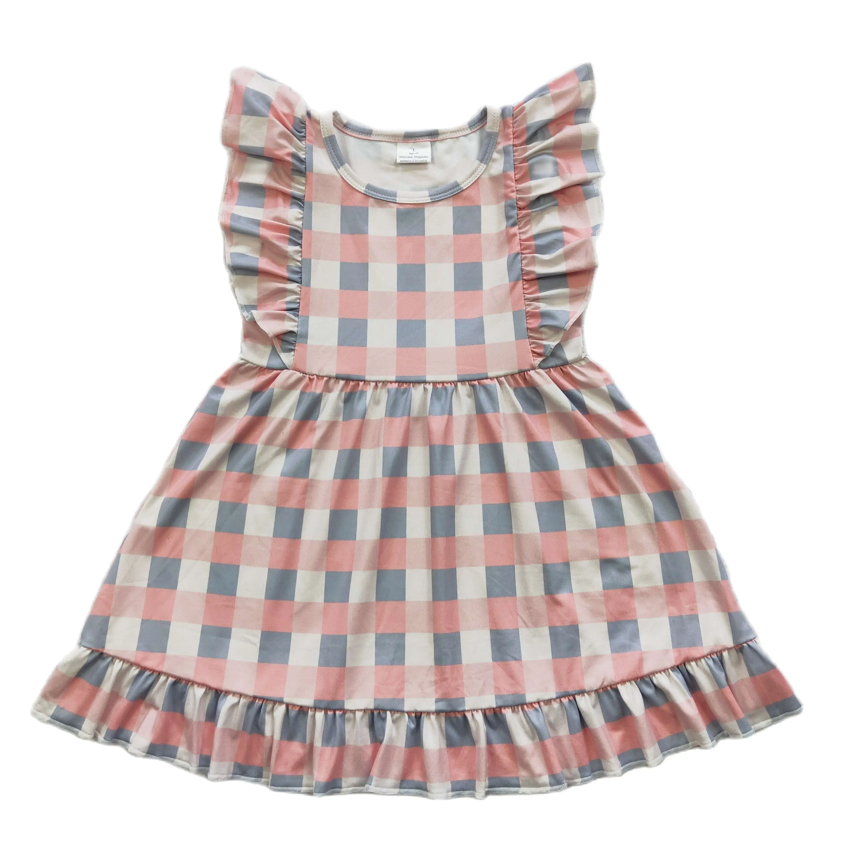 

Girls Summer Dress Simple Casual Plaid Vestidos 1-14 Years Baby Toddler Sleeveless One-pieces Dress Clothes