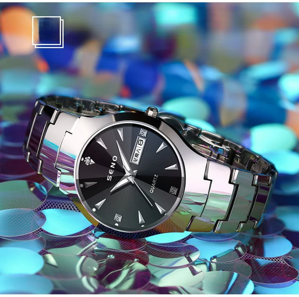 Burst Quartz Watch Double Calendar Women's Waterproof Watch