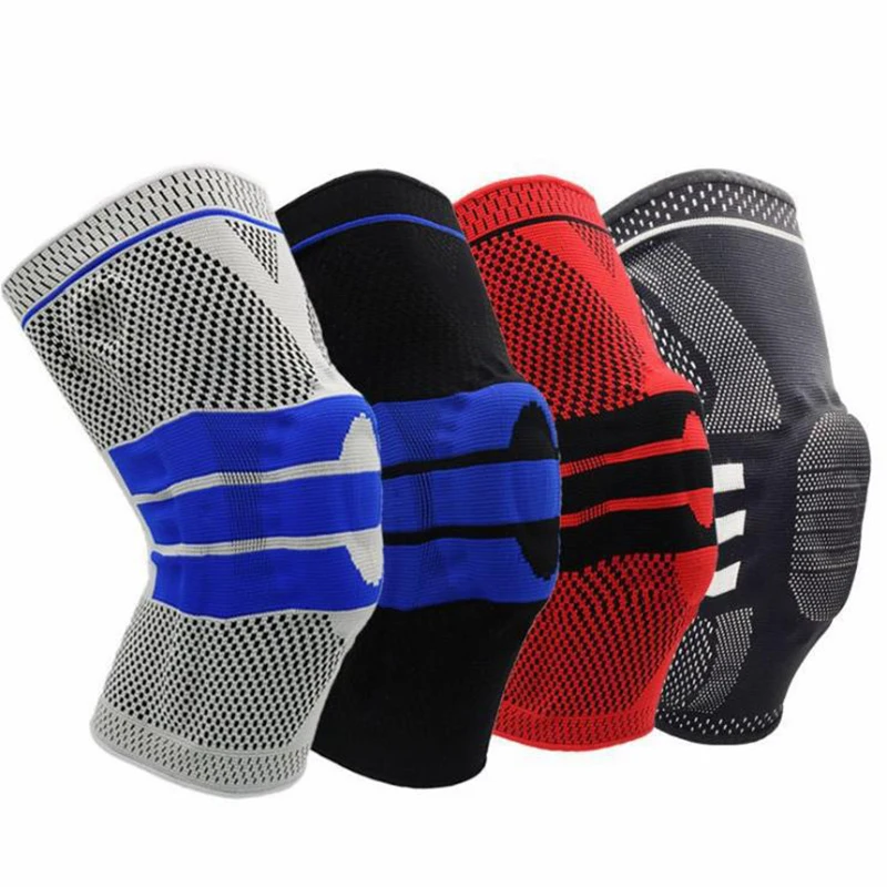 Knee Brace for Men Women Silicone Gel Spring Support Knee Pads Workout Meniscus Tear Joint Pain Relief Knee Compression Sleeve