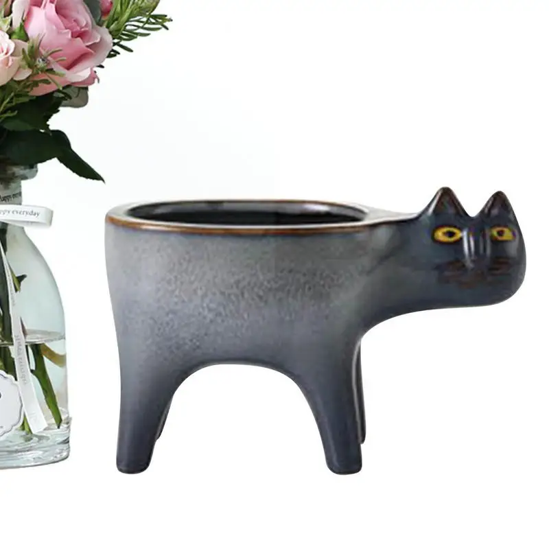 

Ceramic Flower Pot Cute Cat Shape Garden Pots Succulent Planter Plant Container Home Desktop Decor Vase For Living Room