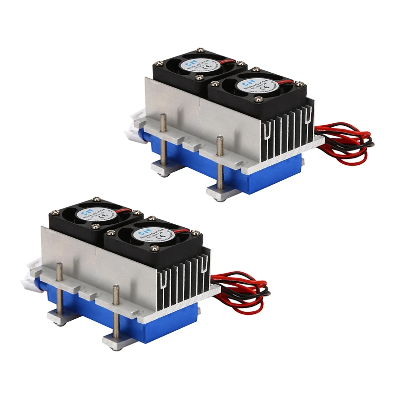 

2X 144W Thermoelectric Peltier Refrigeration Cooler 12V Semiconductor Air Conditioner Cooling System DIY Kit