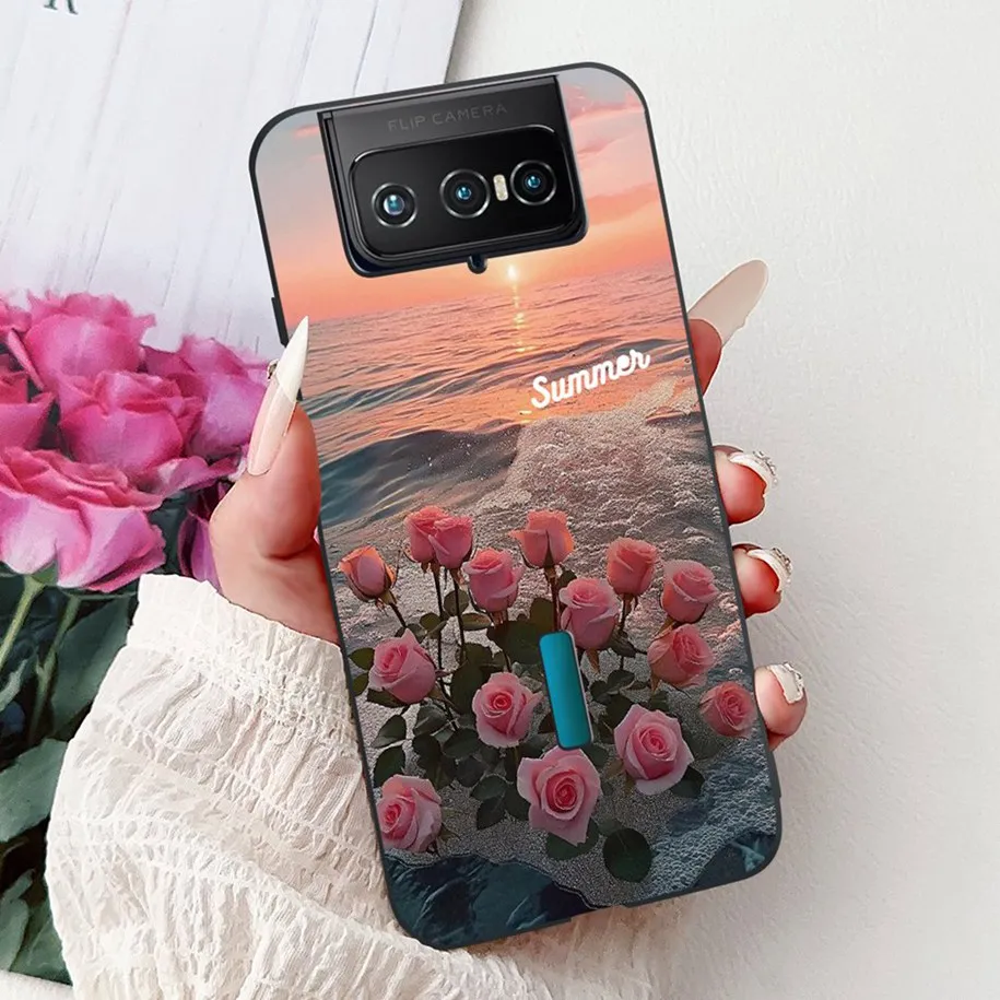 Фото Для Asus Zenfone 7 Pro ZS671KS чехол модный цветочный мрамор мягкий силиконовый чехол для Zenfone 7 ZS670KS Capa I002D I002DD сумки для телефонов №5