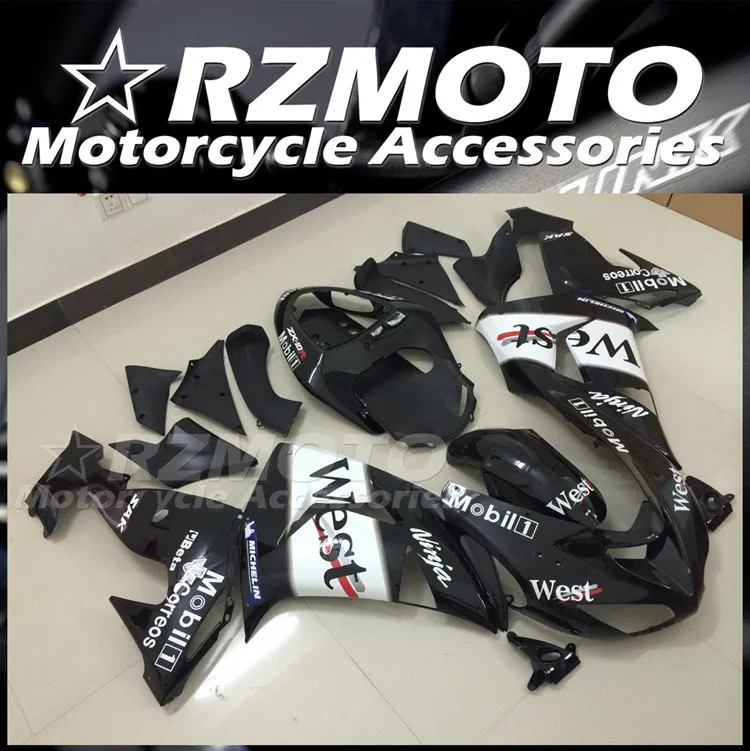 

Новый комплект обтекателей для цельного мотоцикла ABS, подходит для Kawasaki Ninja ZX-10R ZX10R 2006 2007 06 07, комплект кузова West