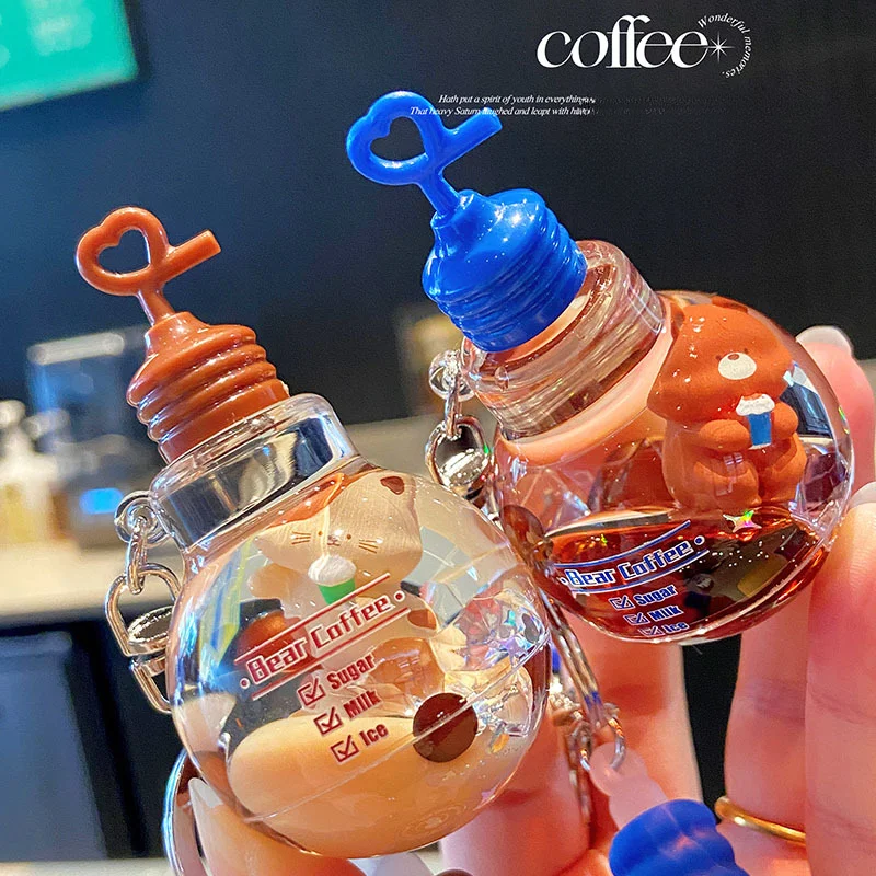 

Креативная подвеска в виде кофейного медведя и молока