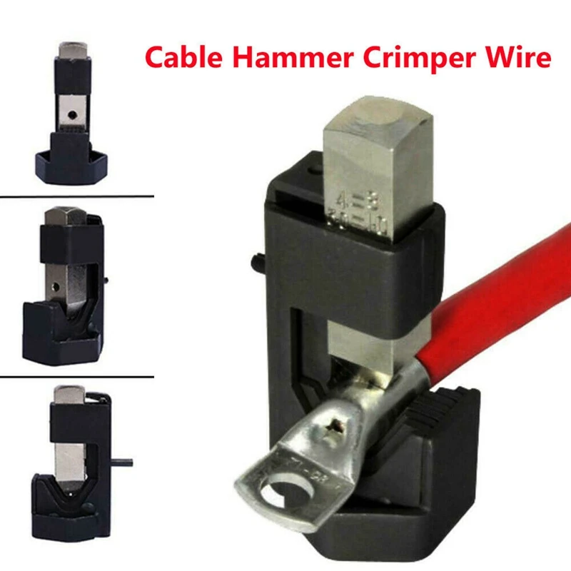 

Hammer Lug Crimper Tool for 8 AWG - 0000 AWG Battery and Welding Cables Lug Terminal