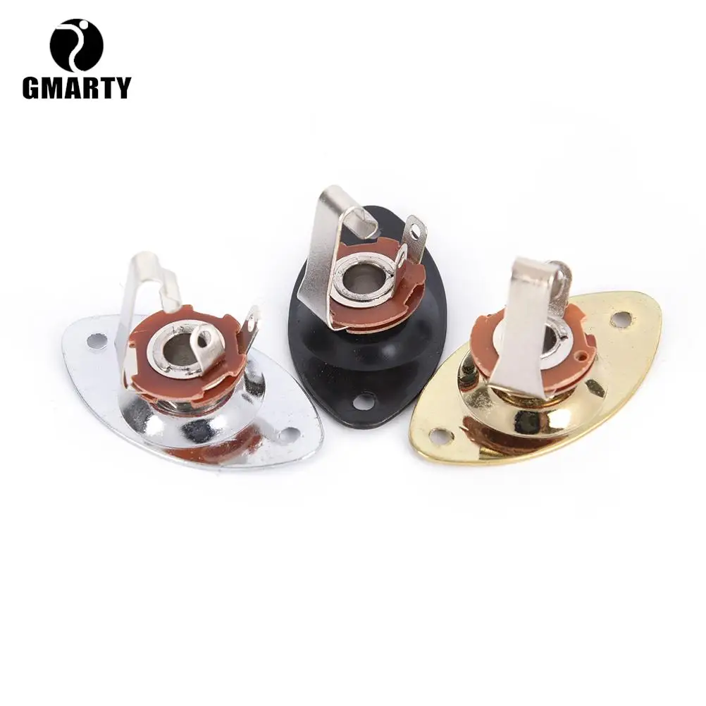 

Хромированный Овальный штекер для гитары с разъемом для электрогитары золотистого, черного, серебристого цветов