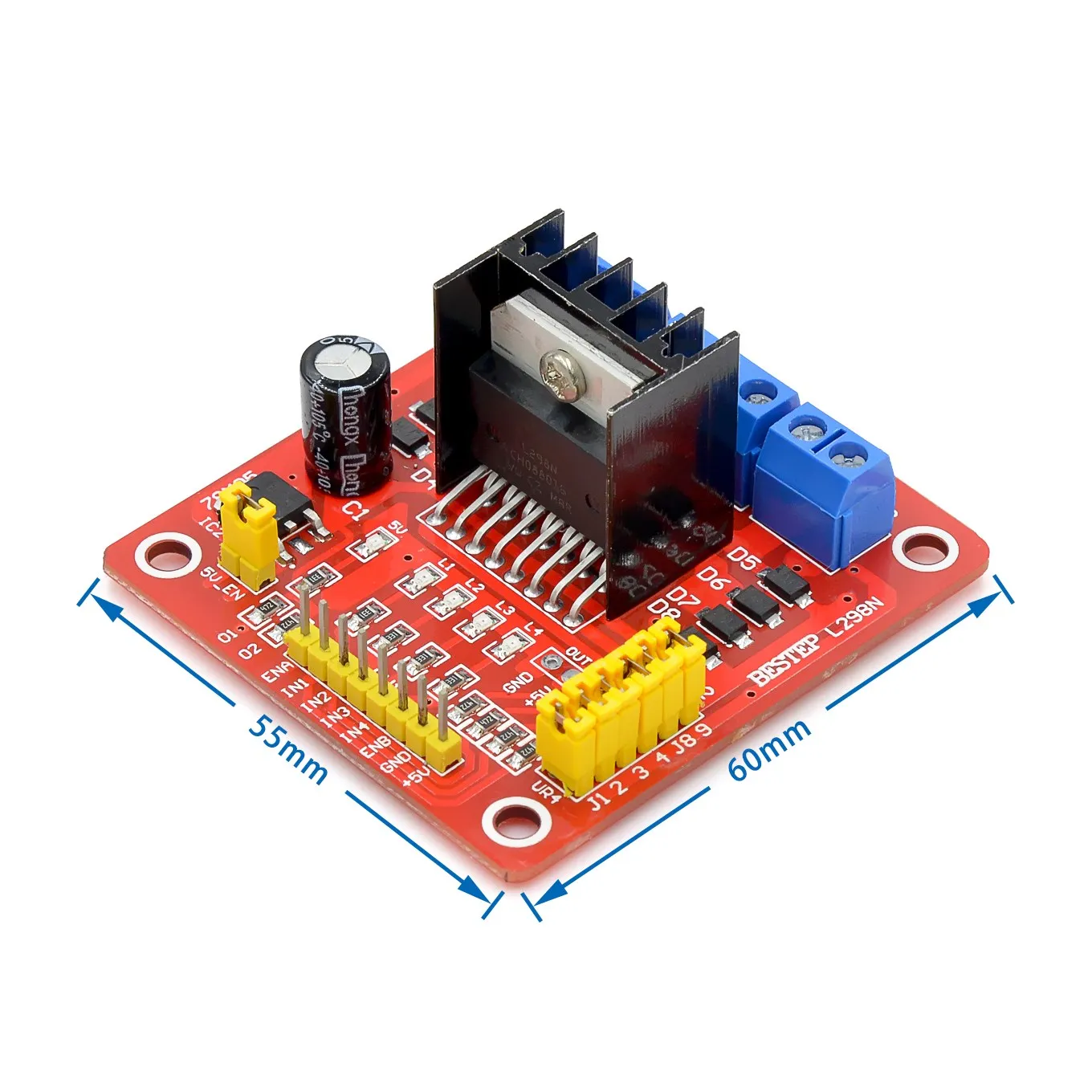 Плата модуля драйвера двигателя L298N для arduino двухмостовое управление шаговым