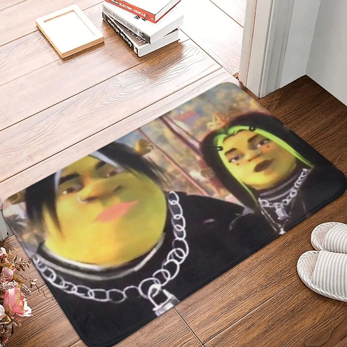 

Eboy Shrek And Egirl Fiona Doormat Rug carpet Mat Footpad Polyester Anti-slip Floor Mat Front Room Corridor Bedroom balcon