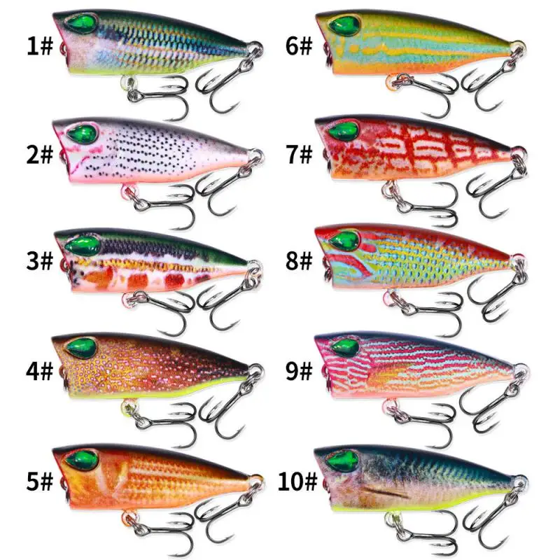 

New Microobjects Swinging Bait Ripple False Lures 4CM Artificial Bionic False Bait Floating Bait Fishing Gear Accessories