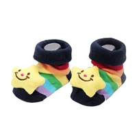 0 12m newborn baby girls boys 3d cartoon print floor socks anti slip winter warm infant toddler socks clothing 12 colors