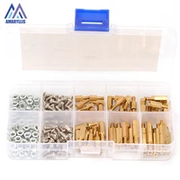 m3 copper spacer standoff screw male female hex spacing screw stainless steel bolts nuts assortment kit 180pcsset m3t090