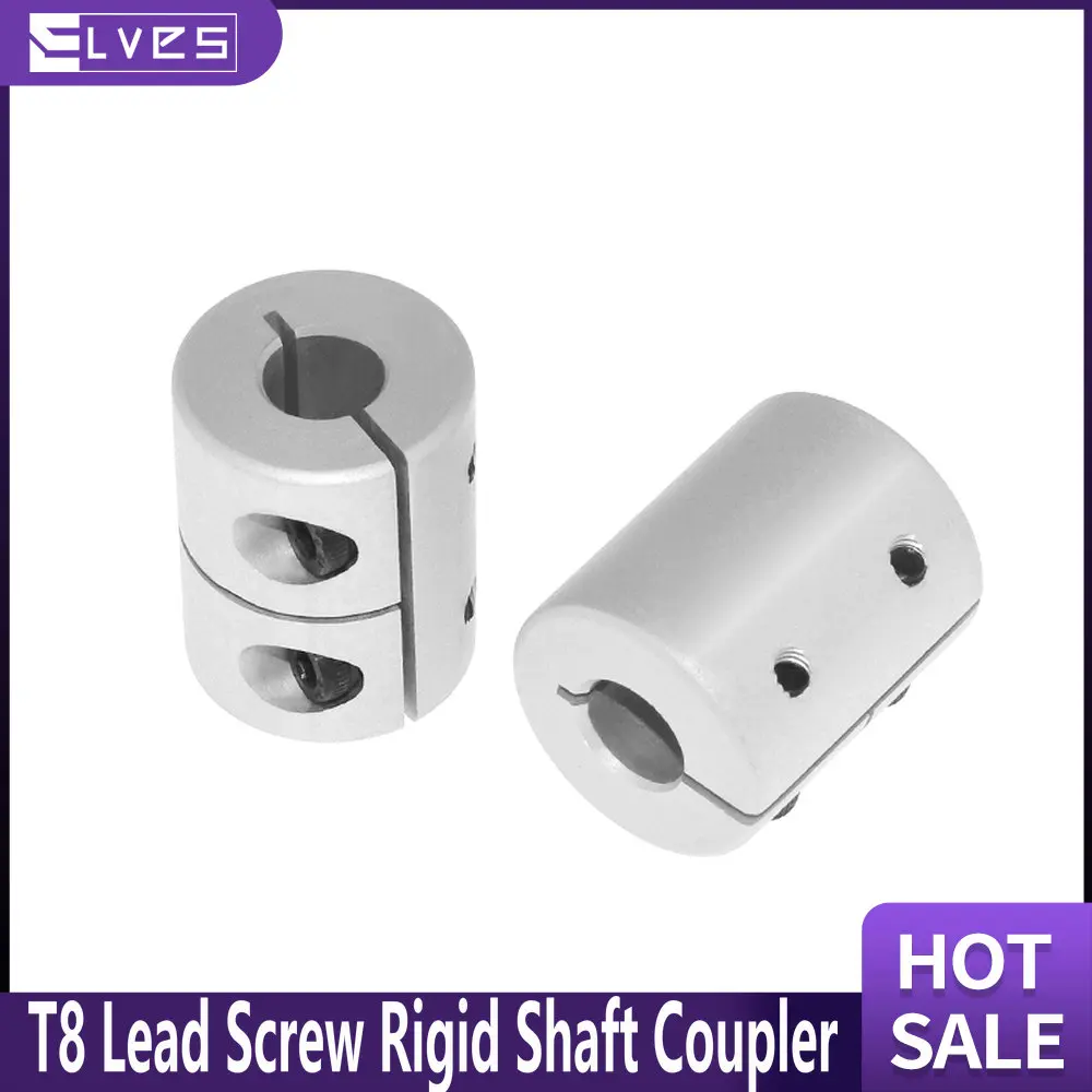 

ELVES 3D Printer parts T8 Lead Screw Rigid Shaft Coupler Clamp Stepper Servo Motor Coupling D20 L25 5x8x25mm For CR10 Ender3