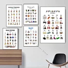 Настенная картина Gilmore Girl Friends, винтажная сценическая картина плакат с алфавитом из целлюлозы, Картина на холсте для гостиной, домашний декор