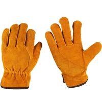 work gloves cowhide driver security protection wear safety workers welding gloves for men guantes moto
