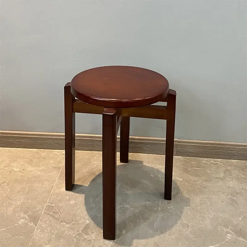 Круглый деревянный табурет Бытовой Современный простой складной обеденный стол