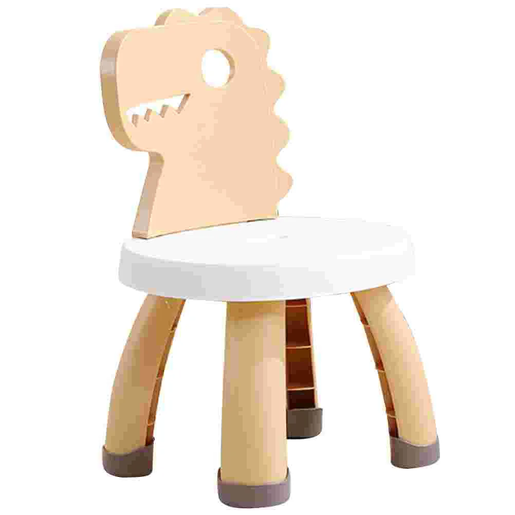 

Children's Chair Dinosaur Toddlers Anti-fall Stool Portable Chairs Kids Step Stools Backrest Family Sitting Plastic