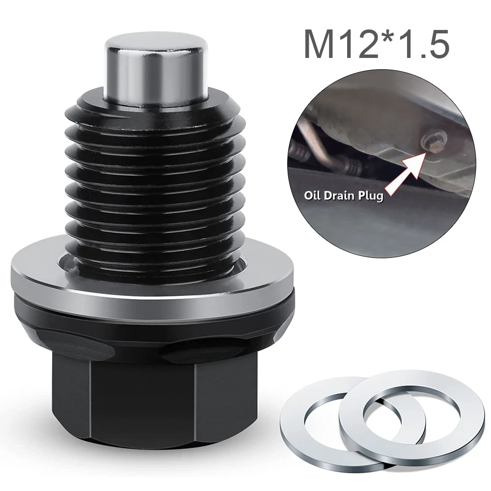 

Магнитная сливная пробка M12x1.25 для масляной кастрюли T6, авиационный алюминий с прокладкой для шайбы для Toyota- Nissan- Infiniti- Lexus