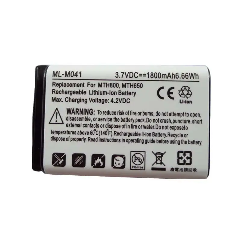 

ALLCCX 1800mAh Two-Way Radio Battery NNTN4655,NNTN6922A,NNTN6923A,SNN5705D for Motorola DTR410, DTR550, DTR650, MTH650, MTH800