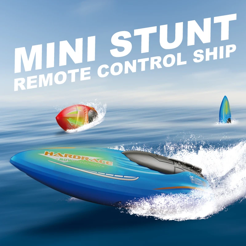 2.4G JJRC S8 Mini RC Stunt Boat with Dazzling Lights and 360° Rotation Fast RC Speedboat for Summer Water Play and Children Toy