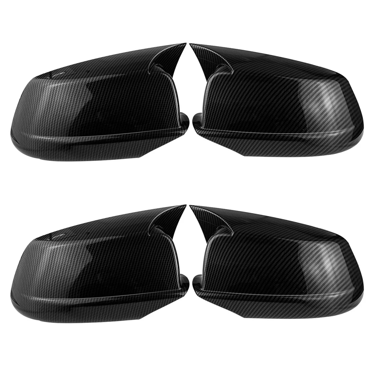 

4x Carbon Fiber Rear View Mirror Cover Side Mirror Cap for BMW 5 Series F10 F11 F18 528I 530I 535I 550I 2011 2012 2013