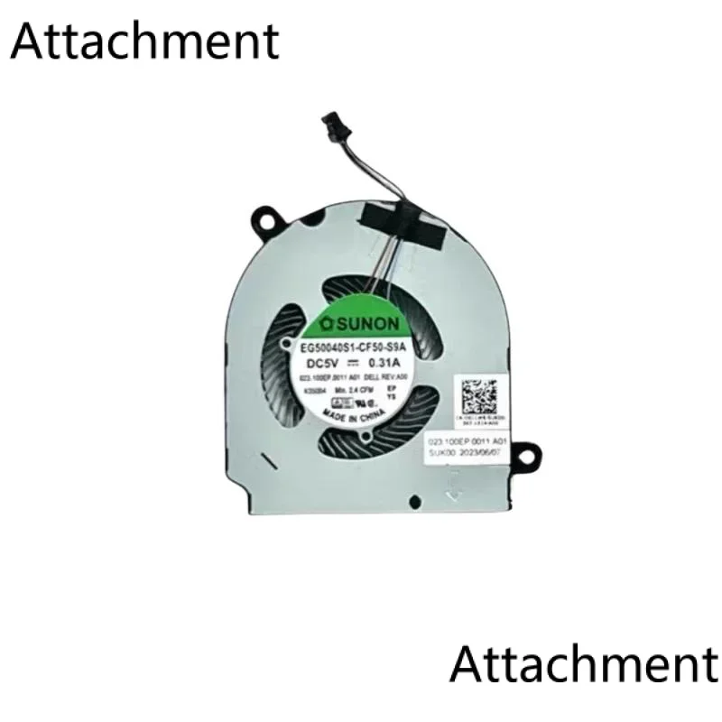 Вентилятор охлаждения процессора ноутбука Dell Latitude 13 5300 2-в-1 DC5V 0.31A CN-0KC1WR 0KC1WR KC1WR