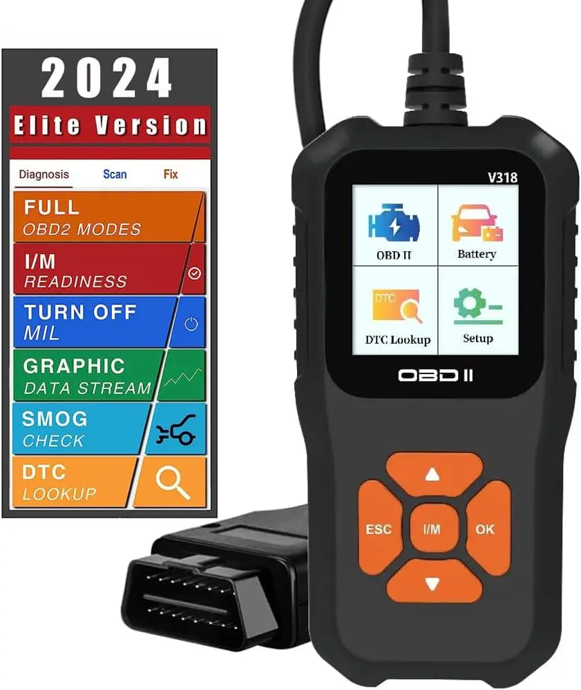 

Автомобильный Диагностический Сканер V318 OBD2, Тестер Автомобильных Аккумуляторов, Функция Сброса Ошибок, Многоязычная Подде...