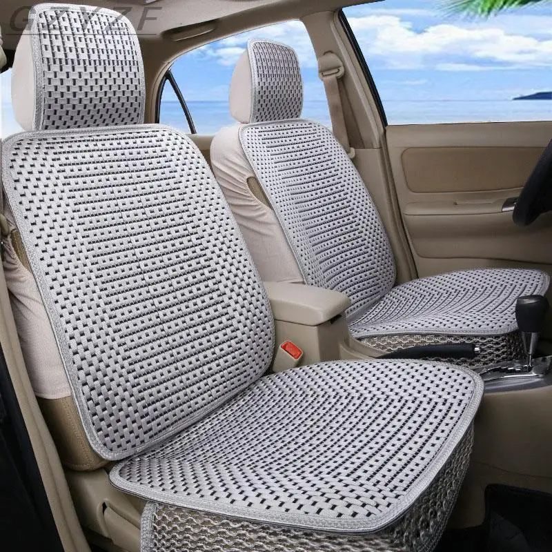 

Woven Ice Silk Car Seat Cushion Summer Cool Car Seat Cover Front Seat Cushion Car Accessories Mobil Auto Women Clutch Bag