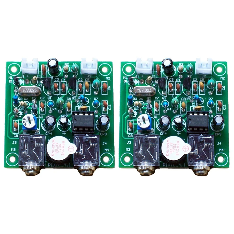 

New 2X Radio 40M CW Shortwave Transmitter Receiver Version 4.1 7.023-7.026Mhz QRP Pixie Kits DIY With Buzzer Transceiver