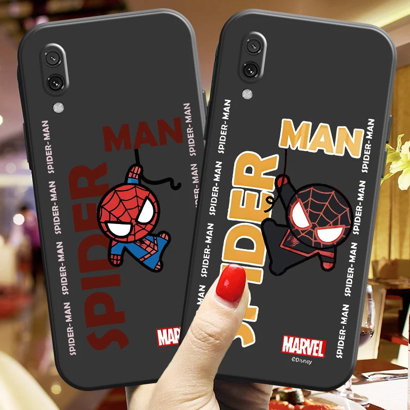 

Marvel Spider Man Q Is Cute For Xiaomi Redmi Matte Black Cover Silicon TPU Soft Cases Back Cover Redmi 7 7A 7S Case Black