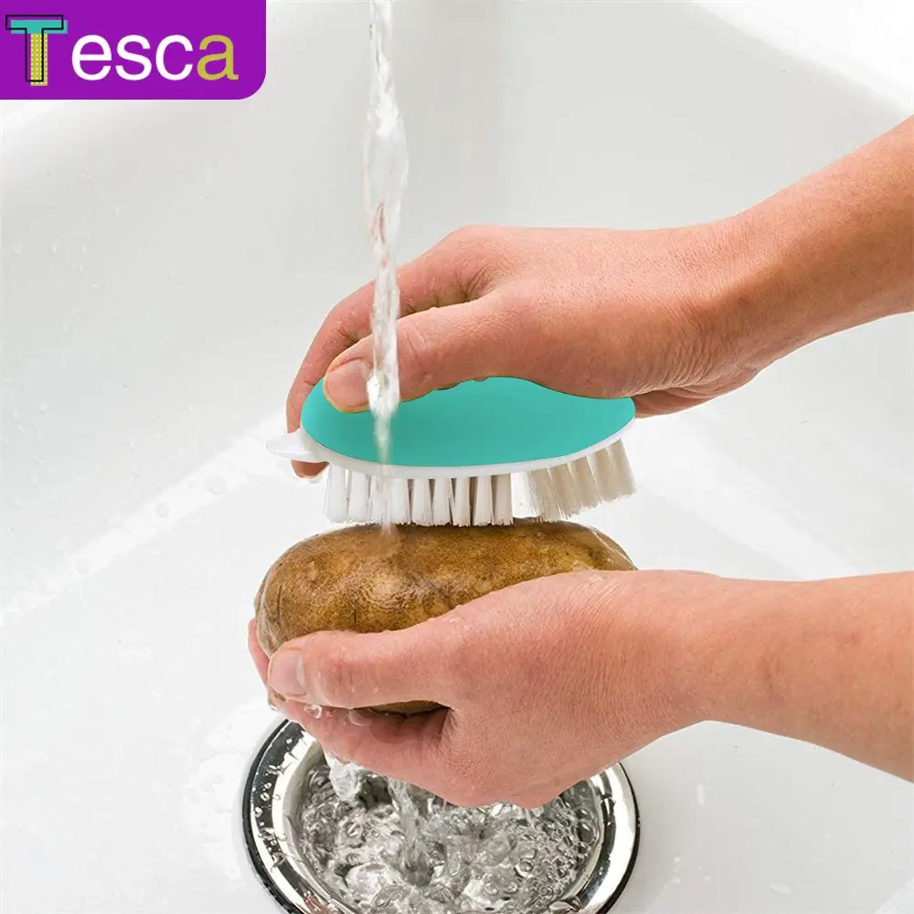

Fruit And Vegetable Clean Brush Potato Fruits Helper Plastic Dish Scrubber Dirt Remove Bendable Washing Brush Kitchen Gadgets