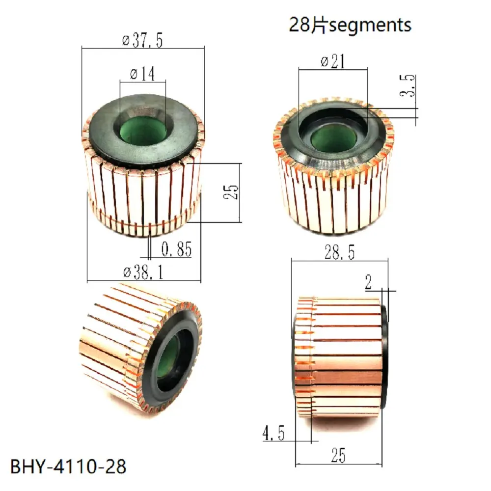 Фото Коммутатор 37.5*14*25*28P Bhy-4110-28 для электрического молотка Bosch Gsh 11E, универсально совместимый с аналогичными по размерам моделями №1