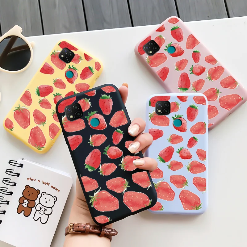 

For Redmi 10 10x 3s 4A 4X Prime Pro 5 5A Plus 6 6A 7 7A 8 8A 9 9A 9C G0 S2 Xiaomi 4G 5G Activ Candy Colors SoftTPU Fruit Cover