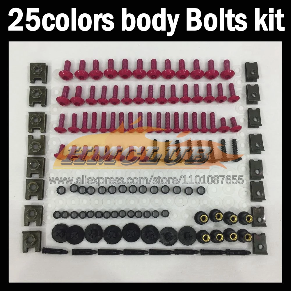 

268ps Full Screws Kit Body bolt For YAMAHA YZF-R1 YZF-1000 YZF1000 YZF R1 1000 CC YZFR1 02 03 2002 2003 Fairing bolts screw NutS