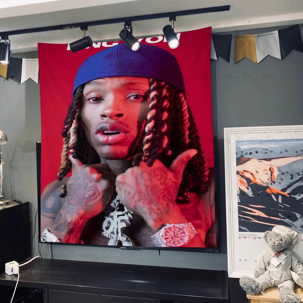 Рэпер K-King крутой V-Von DIY настенный гобелен хиппи цветок настенные ковры Декор в