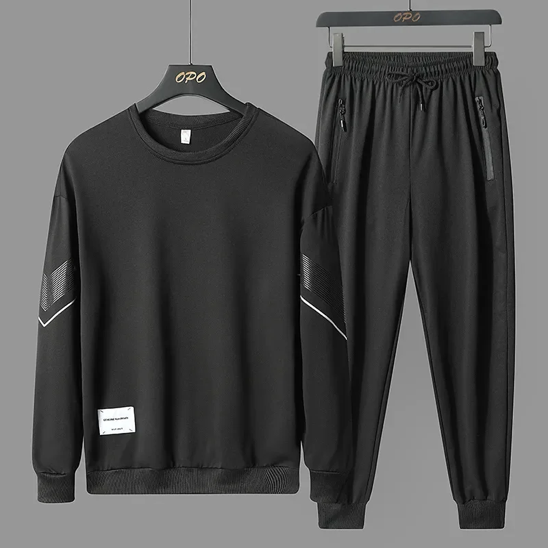 

2023 Fashion Men's Spring and Autumn Sweater Sports Casual Set Men's Autumn New Sportswear Two Piece Dad's Set