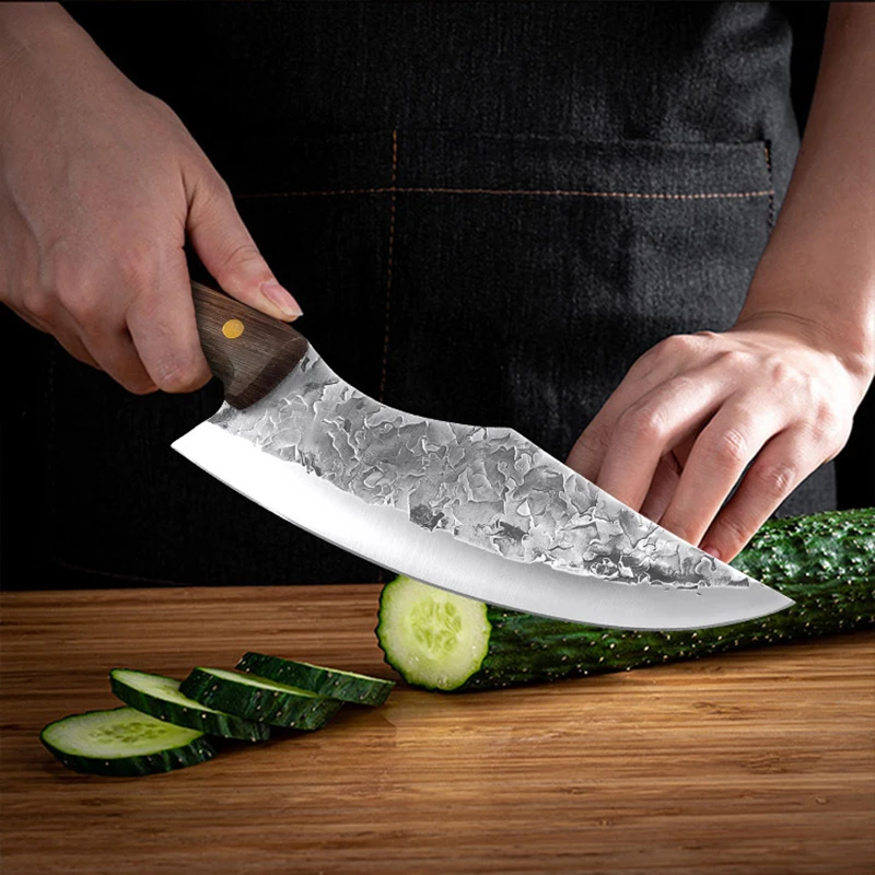 Мясницкий нож ручной работы кованый кухонный для нарезки мяса шеф-повара мясника