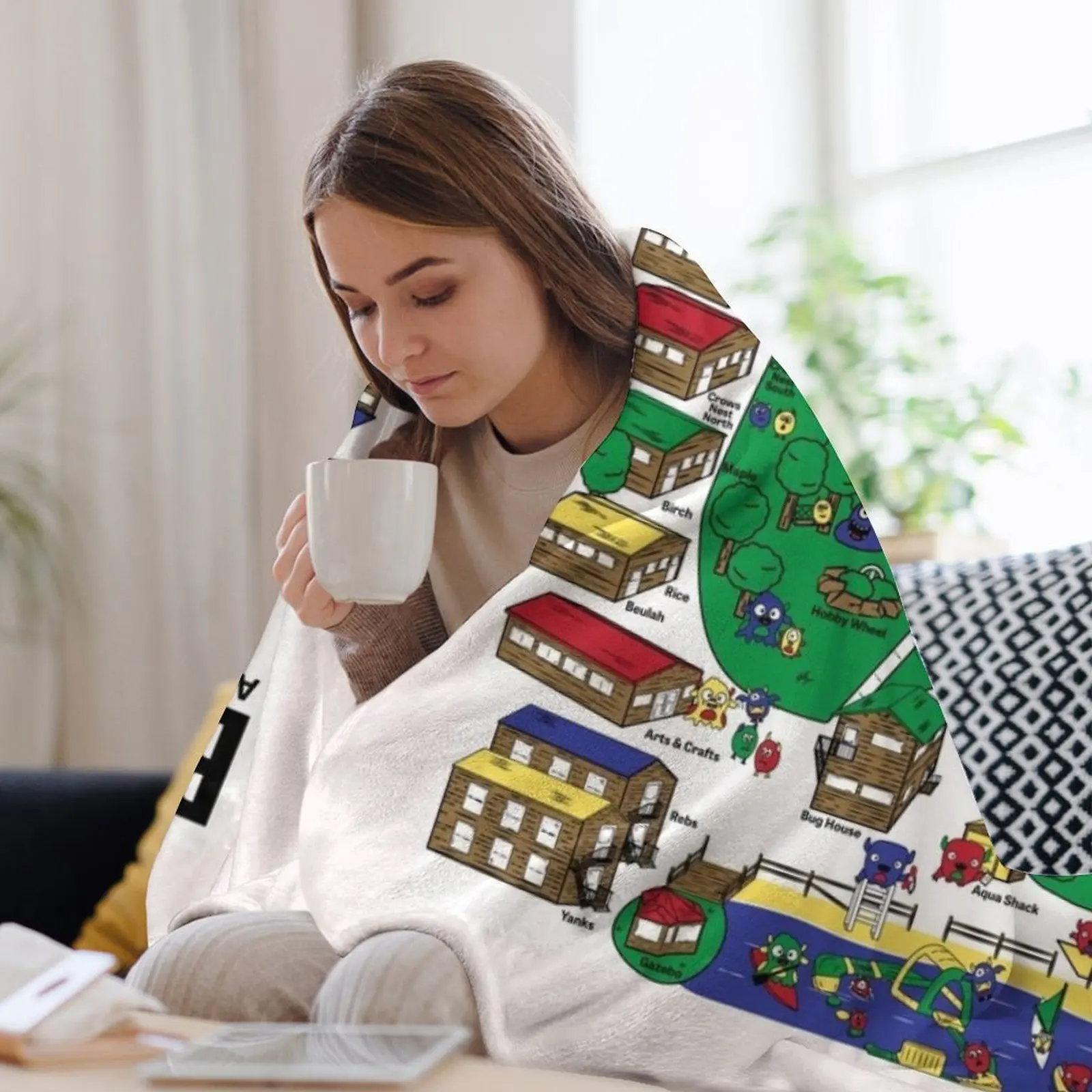 Одеяло с картой лагеря Beber роскошные утолщенные одеяла для детских одеял