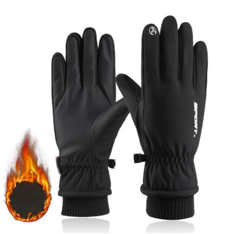 

Motorcycle Gloves Men Winter Fleece Keep Moto Motocross Motorbike Full Finger Gloves Water-Repellent Riding Biker Warm Gloves