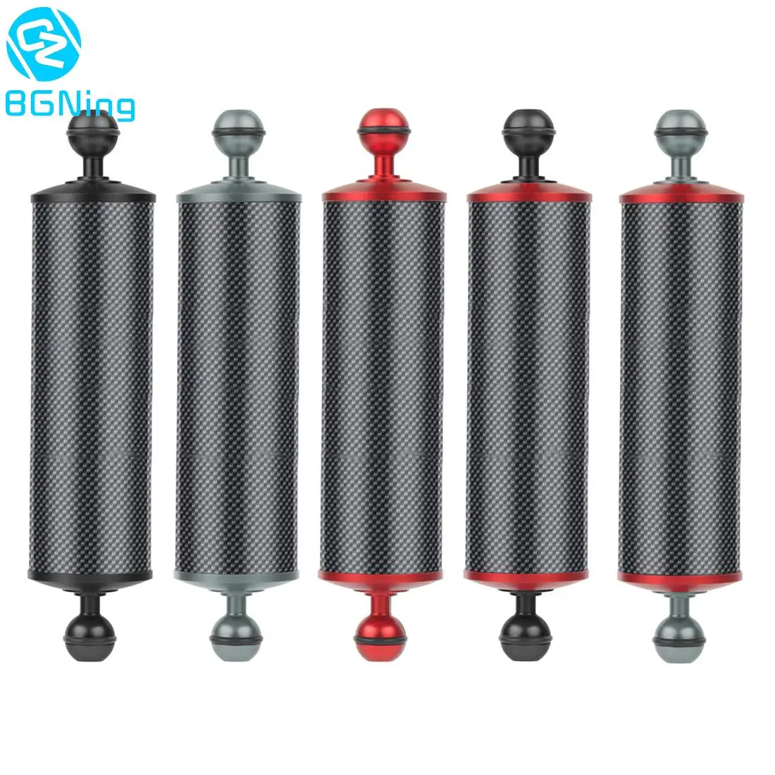 

Upgrade Diving 5/8/10/12inch D60mm Carbon Fiber Buoyancy Float Arms with 1 inch Dual Ball Head Compression-Resistant Underwater