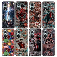 marvel iron man spiderman heros phone case for honor x8 60 8x 9x 50 30i 21i 20 9a play nova 8i 9 se y60 magic4 pro lite tpu case