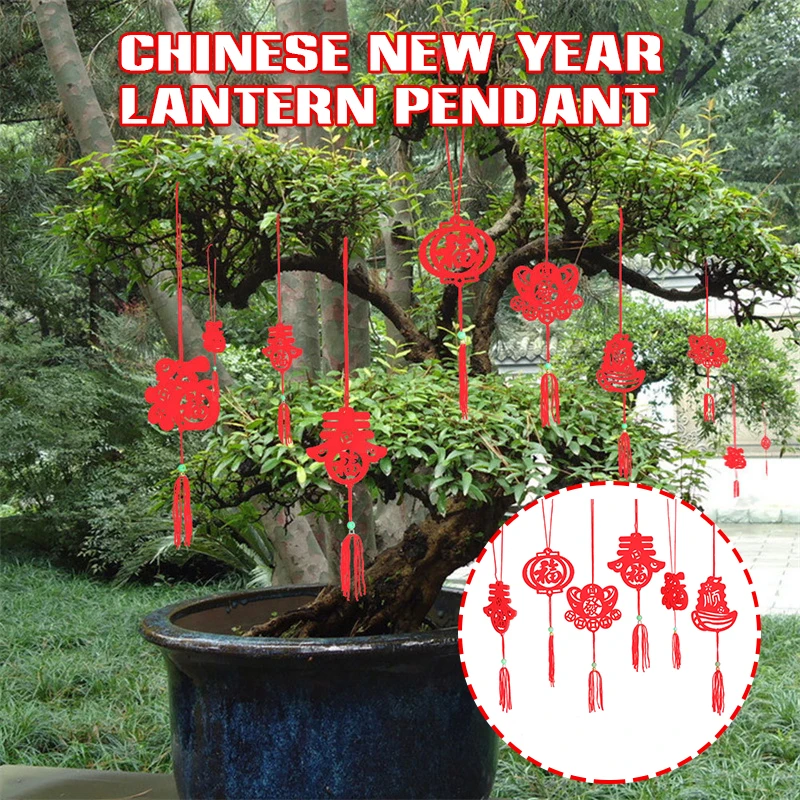 

2022 Chinese New Year Decoration Chinese Lantern Bonsai Pendant Red Spring Festival Room Hanging Pendant Decoration Ornament